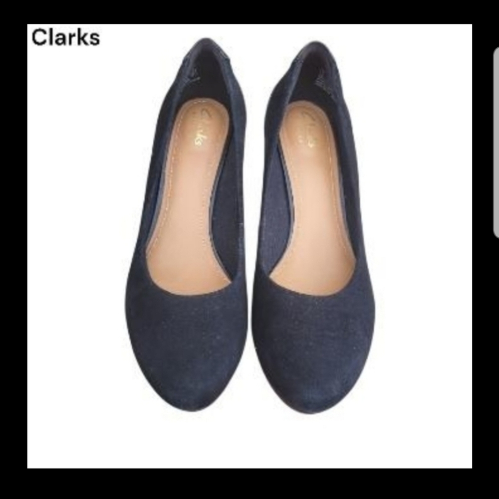 Clarks Chorus Chic Truffle Leather Black Pump High Heel Dress Shoe Women 7.5 - Picture 5 of 10
